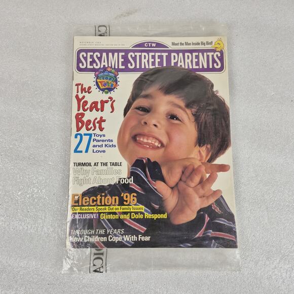 Vintage Sesame Street & Sesame Street Parents Magazine Nov. 1996 New. SEALED - Picture 1 of 3